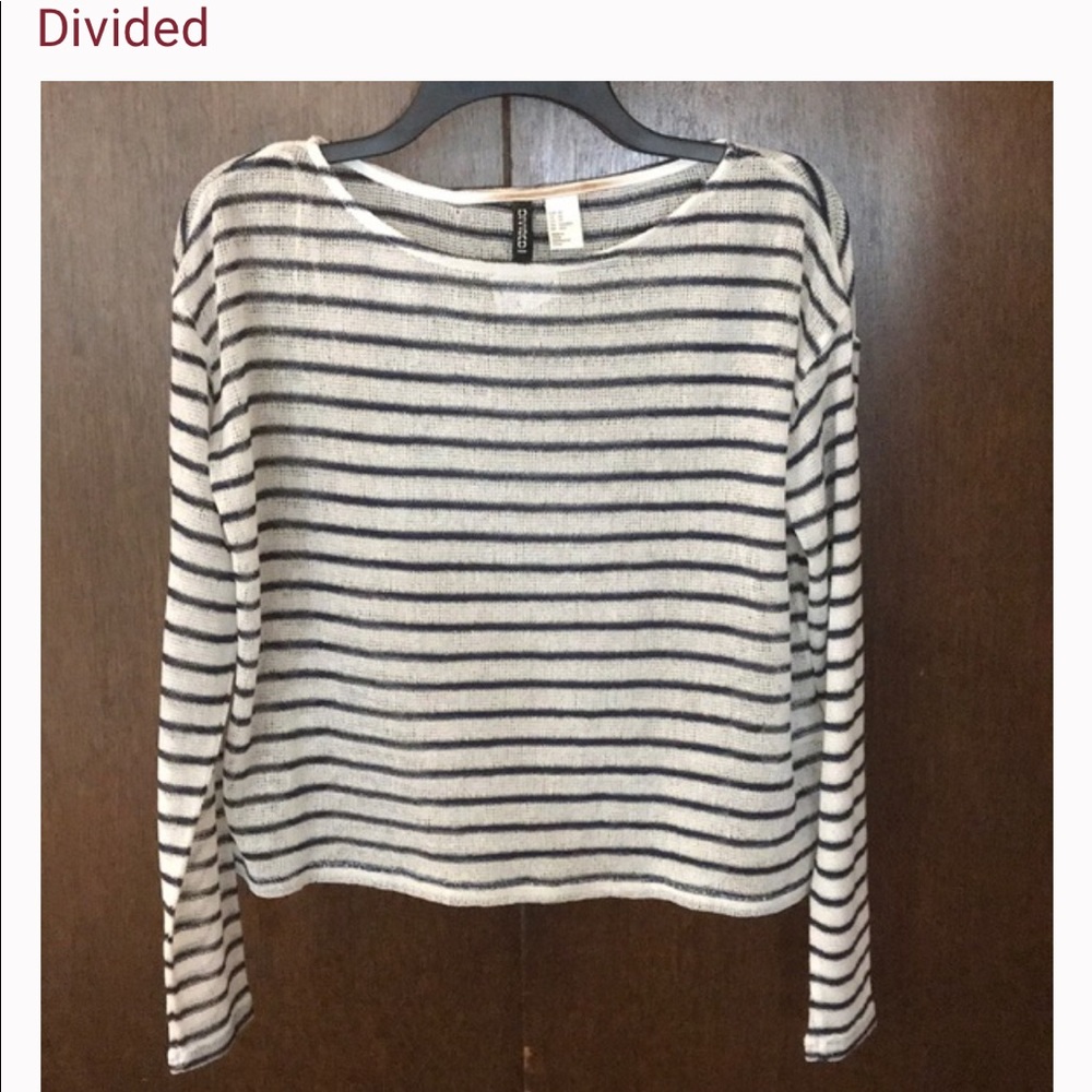 H & M Divided striped top